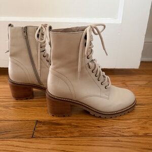 Seychelles Womens Irresistible Leather Lace-Up Combat Boots Shoes 7.5 Y2K